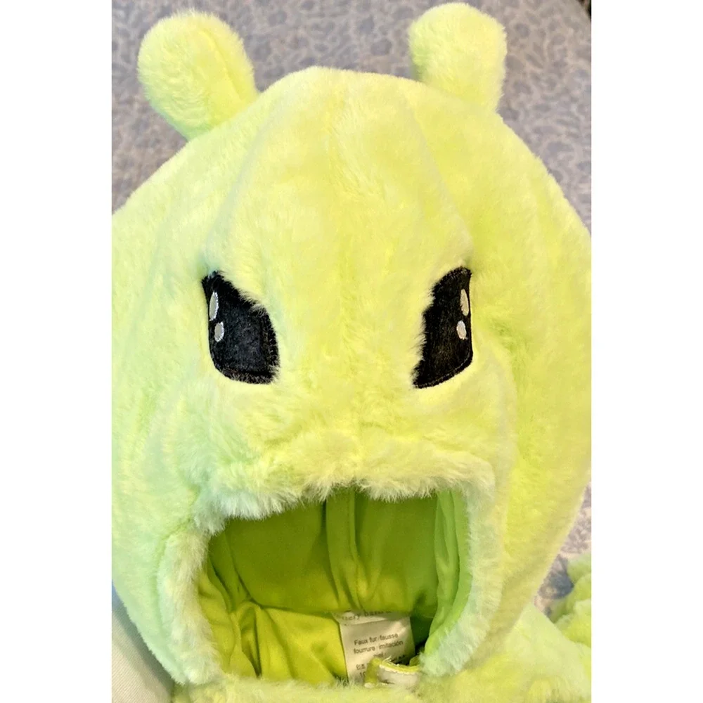 Pottery Barn Kids Green Alien Baby Halloween Costume Outfit PBK Size 6-12 Months - Picture 2 of 7